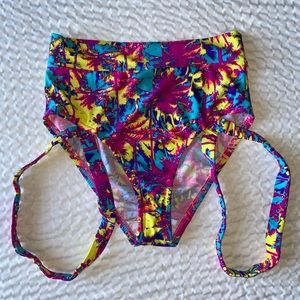 Neon Tropical Paradise Booty Shorts